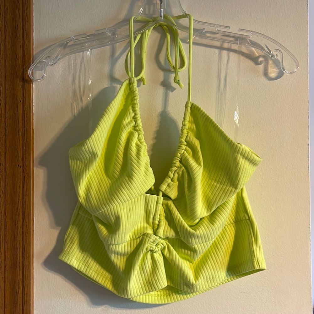 Wild Fable Crop Top - Size Large (Pink and Green)